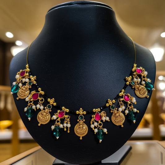 Customizable Lakshmi Kasulu Black Bead Invisible Chain