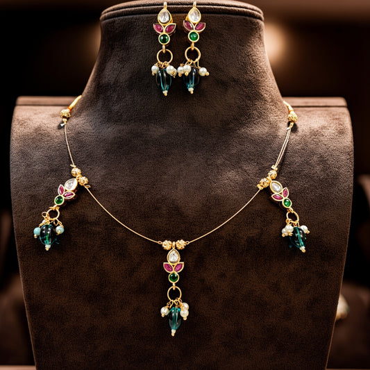 Lotus Bloom Invisible Necklace Set – Lightweight & Customisable