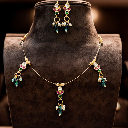Lotus Bloom Invisible Necklace Set – Lightweight & Customisable