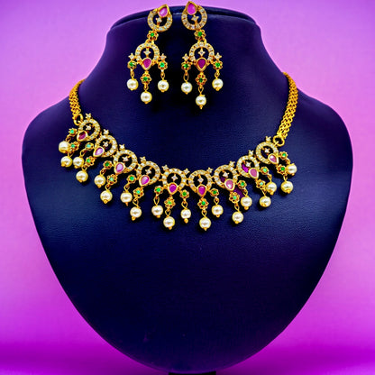 Royal Aranya Pearl Necklace Set