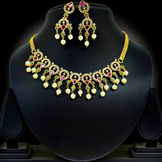Royal Aranya Pearl Necklace Set