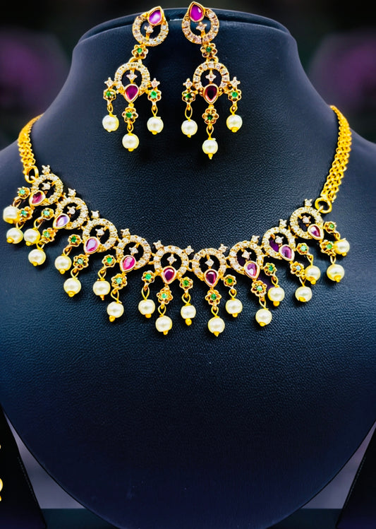 Royal Aranya Pearl Necklace Set