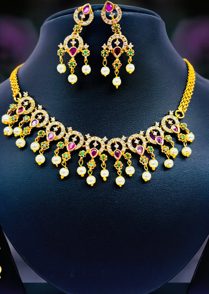 Royal Aranya Pearl Necklace Set